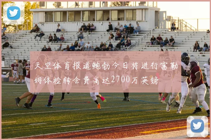 天空体育报道鲍勃今日将进行富勒姆体检转会费高达2700万英镑